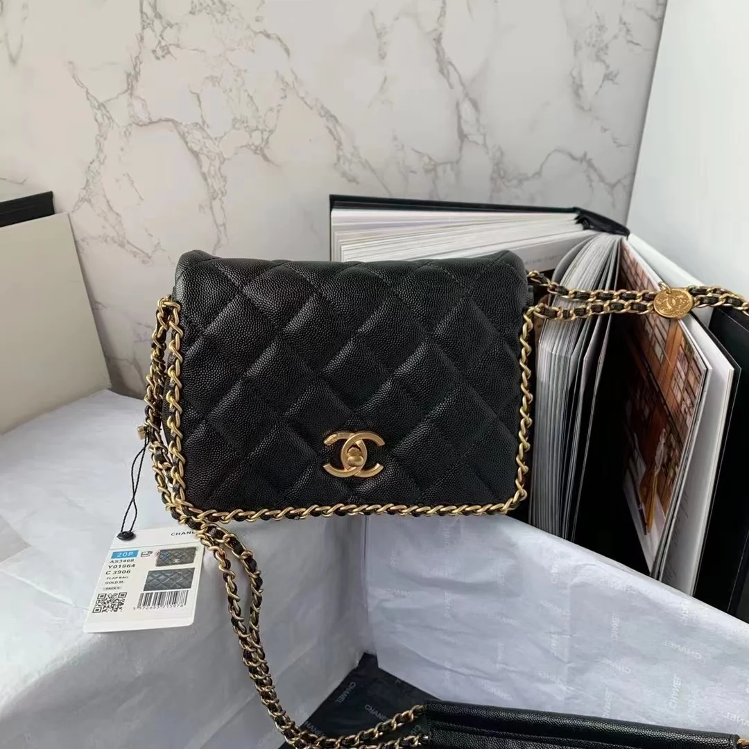 Chanel Flapbag With Chain Black For Women, Women&rsquo;s Bags 8.3in/21cm