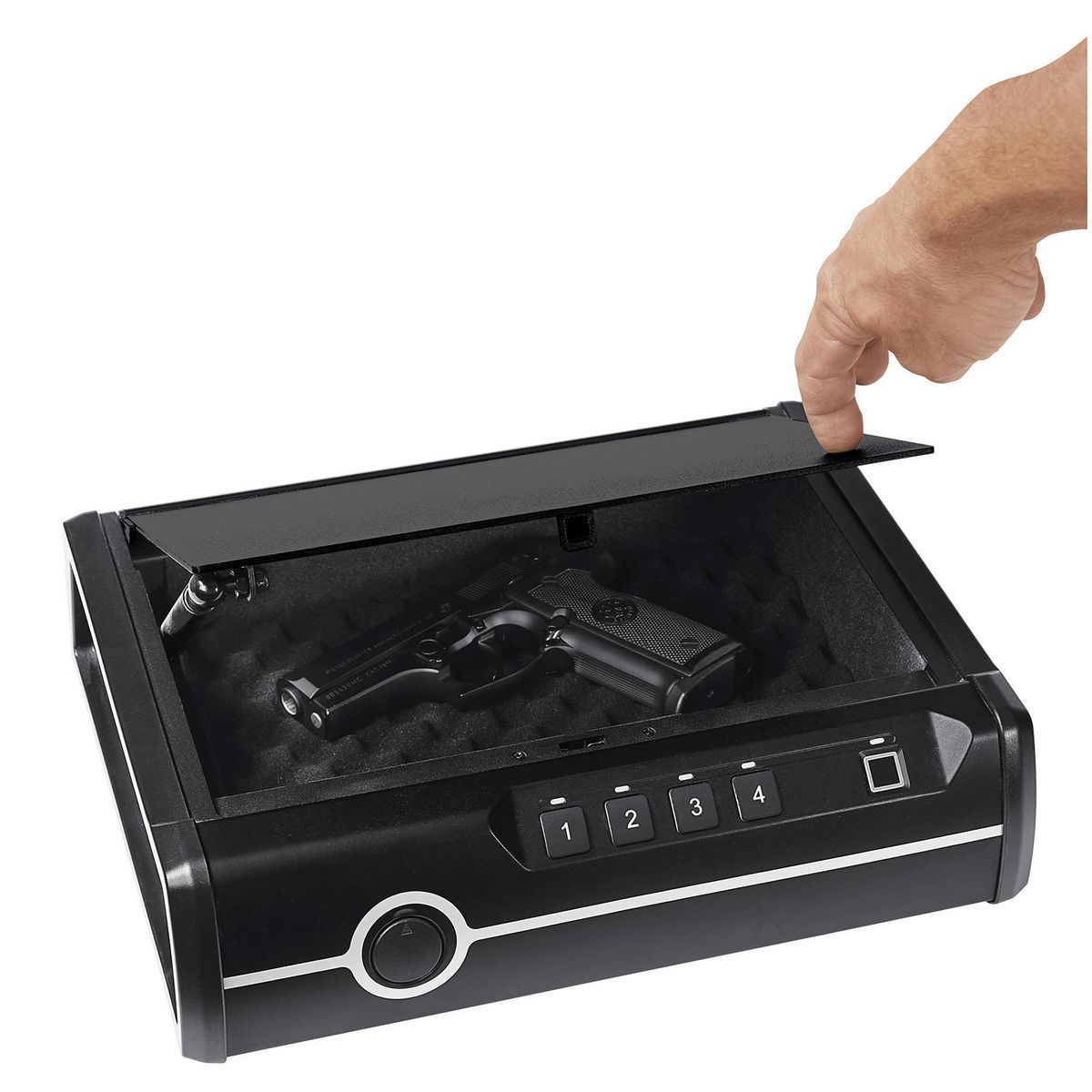 UNION SAFE COMPANY Biometric Fingerprint Handgun Safe