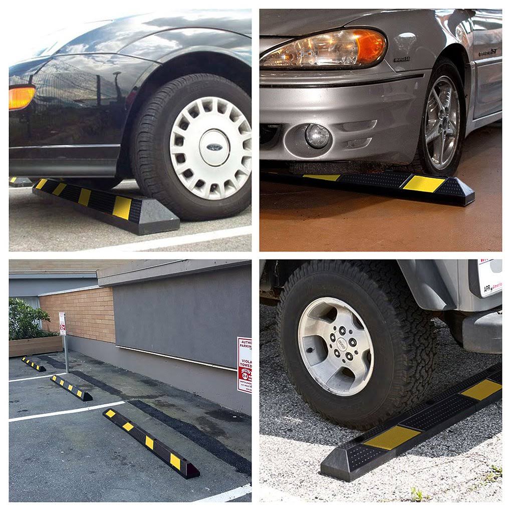 Yescom 72x22 Rubber Curb Parking Block Car RV Trailer Wheel Tire Stopper Garage Driveway