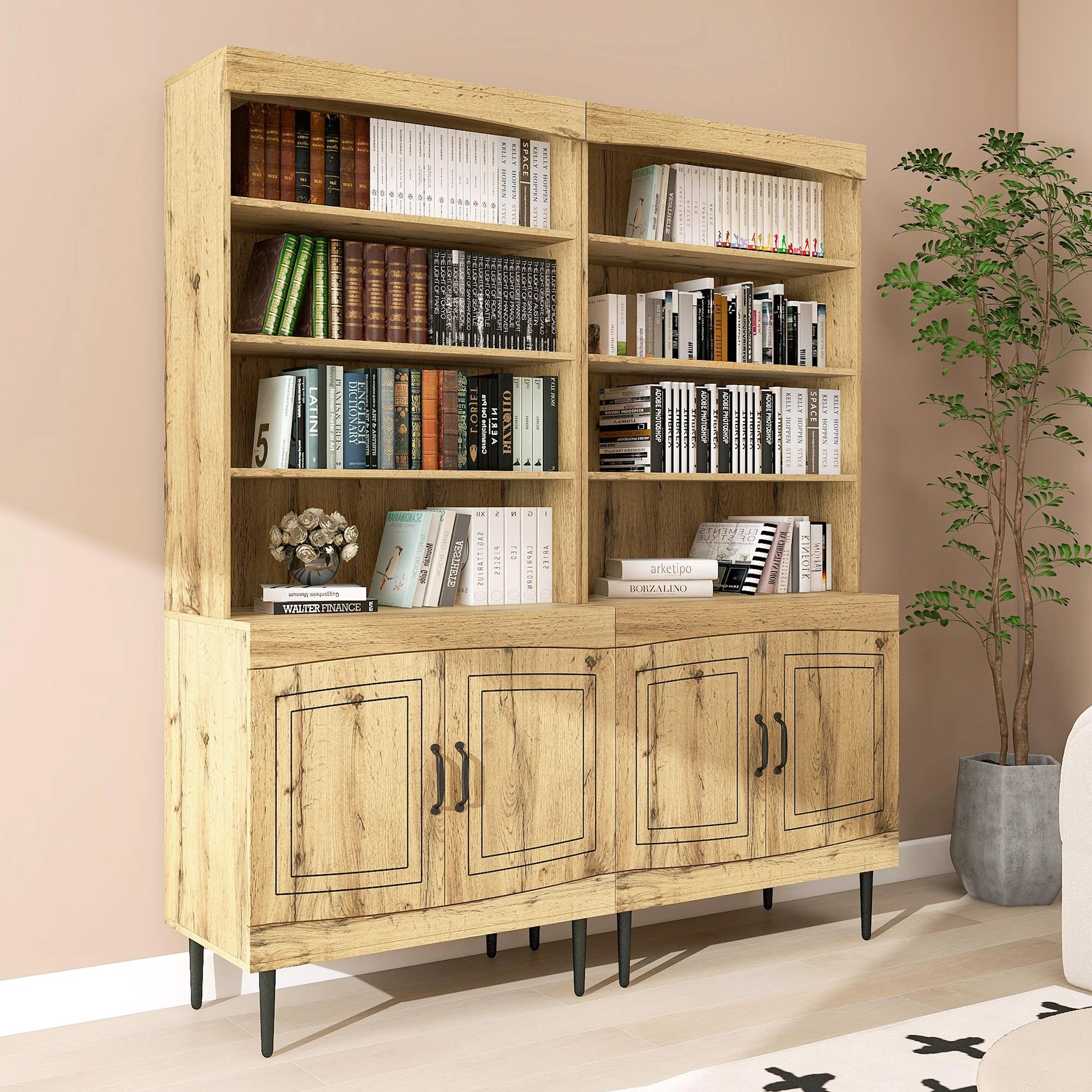 72" Kitchen Pantry Cabinet, Tall Storage Cabinet, Pantry Cupboard with Doors and Adjustable Shelves, Modern Utility Pantry Cabinet for Dining Room