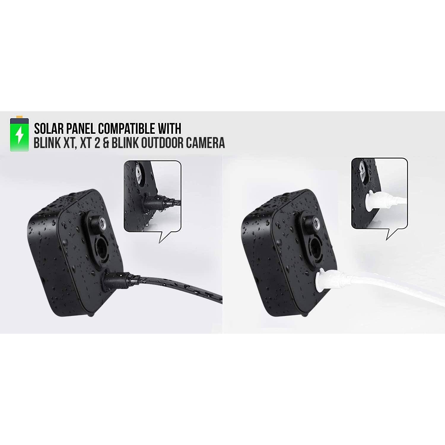 Wasserstein Blink Floodlight and Solar Panel Charger - Motion-Activated for Blink Outdoor, Blink XT and Blink XT2 Camera (White)