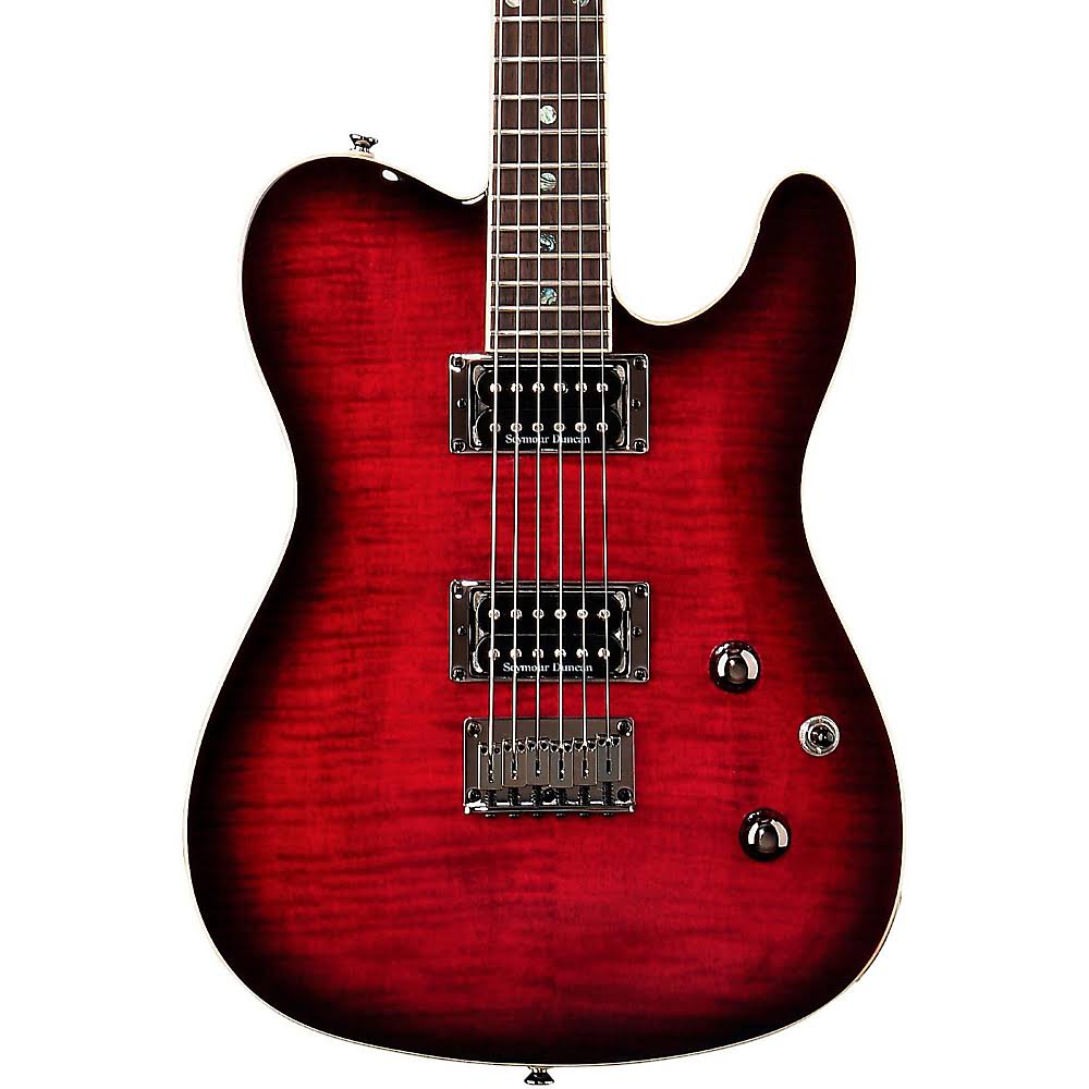Fender Special Edition Custom Telecaster FMT HH Guitar, Black Cherry