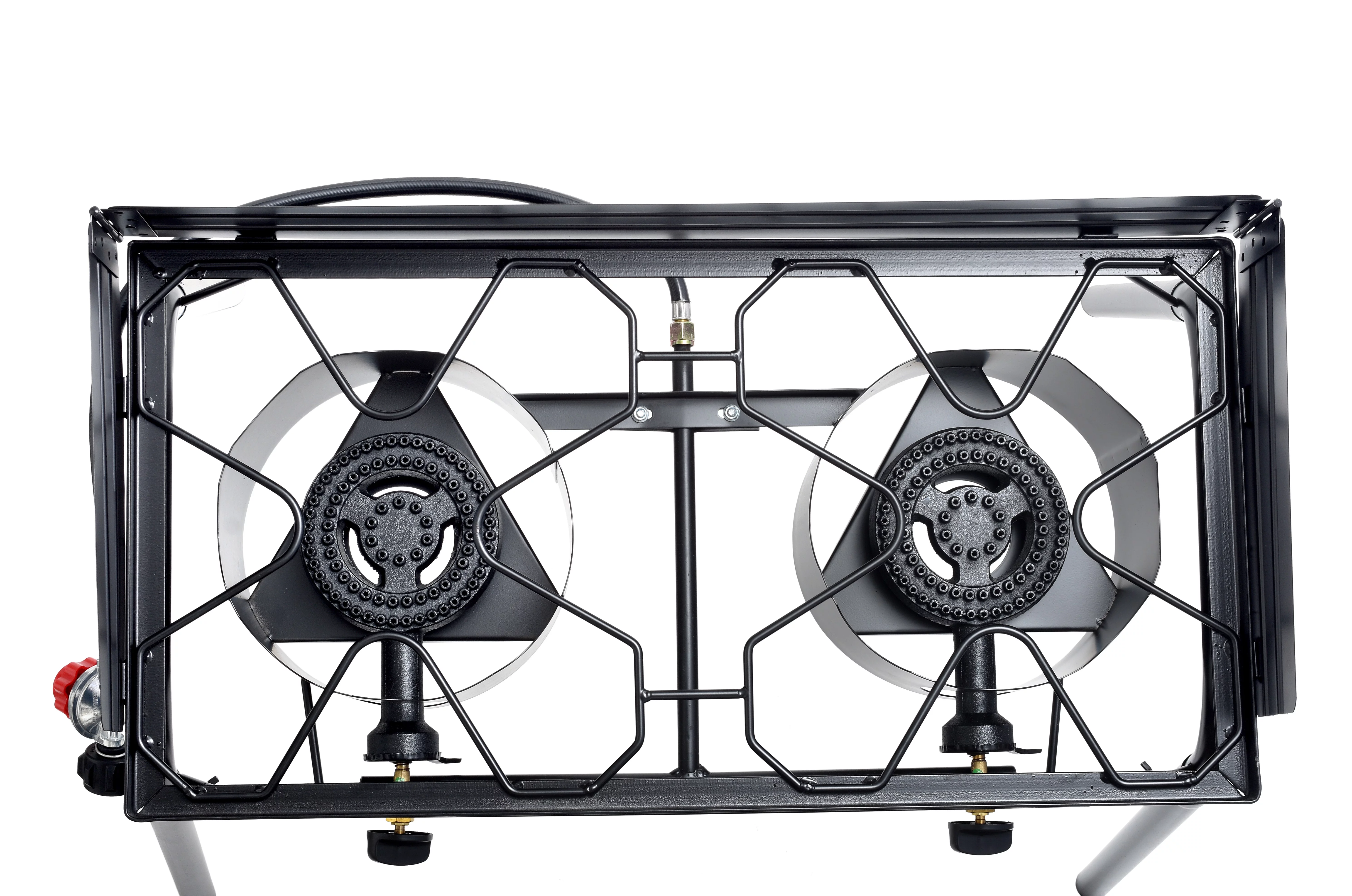 Flame King 200,000 BTU LP Gas Standup 2 Burner Cooktop Stove with Regulator Hose