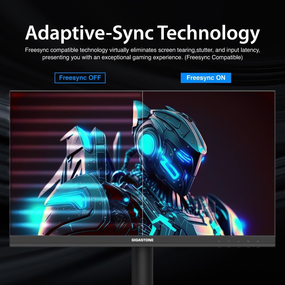 Gigastone 21.45 inch VA LED Back Light Monitor 75Hz FHD 1920 x 1080, 1080P 178° Wide View Frameless Computer Monitor 4ms, Eye Care Technology