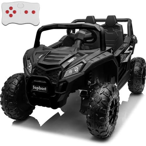 sopbost 24v 4WD Ride On Truck Electric Car for Kids Ride On Car with Remote Control Ride On Toys for Big Kids Electric Power Vehicles Wheels for Boys