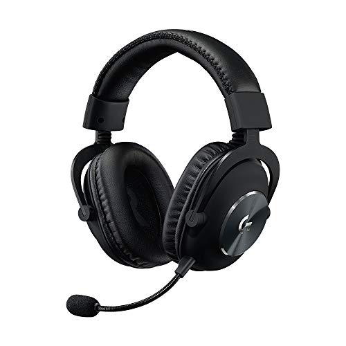Logitech G Pro X Wired Gaming Headset: Blue VO!CE Detachable Boom Mic, DTS 7.1, 50 mm Drivers, USB/3.5mm Aux, Spare Memory Foam Ear Pads