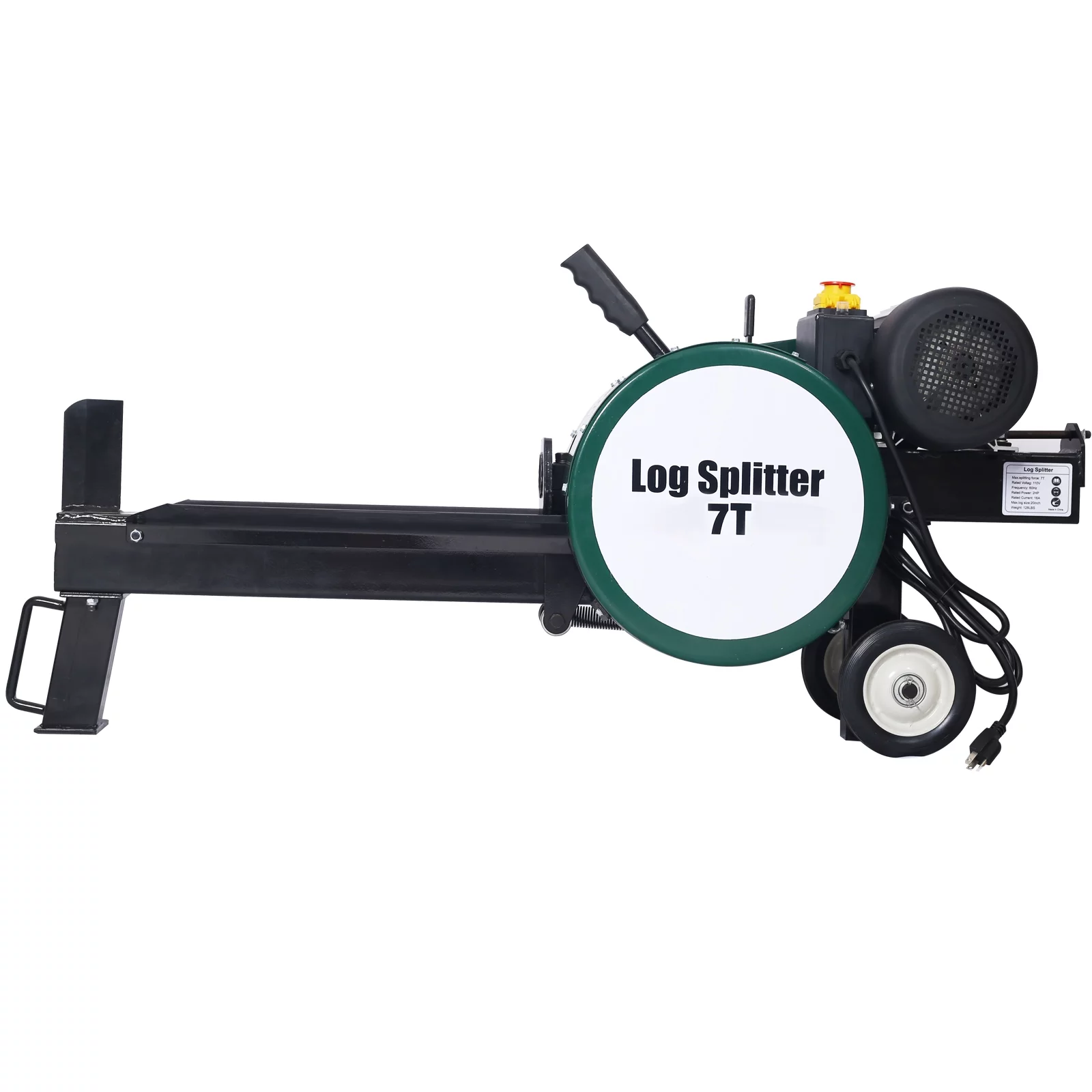 Hypeshops 22" Double Flywheel Electric Log Splitter  Portable 7 Ton Efficient Wood Splitting - Curated Treasures Market