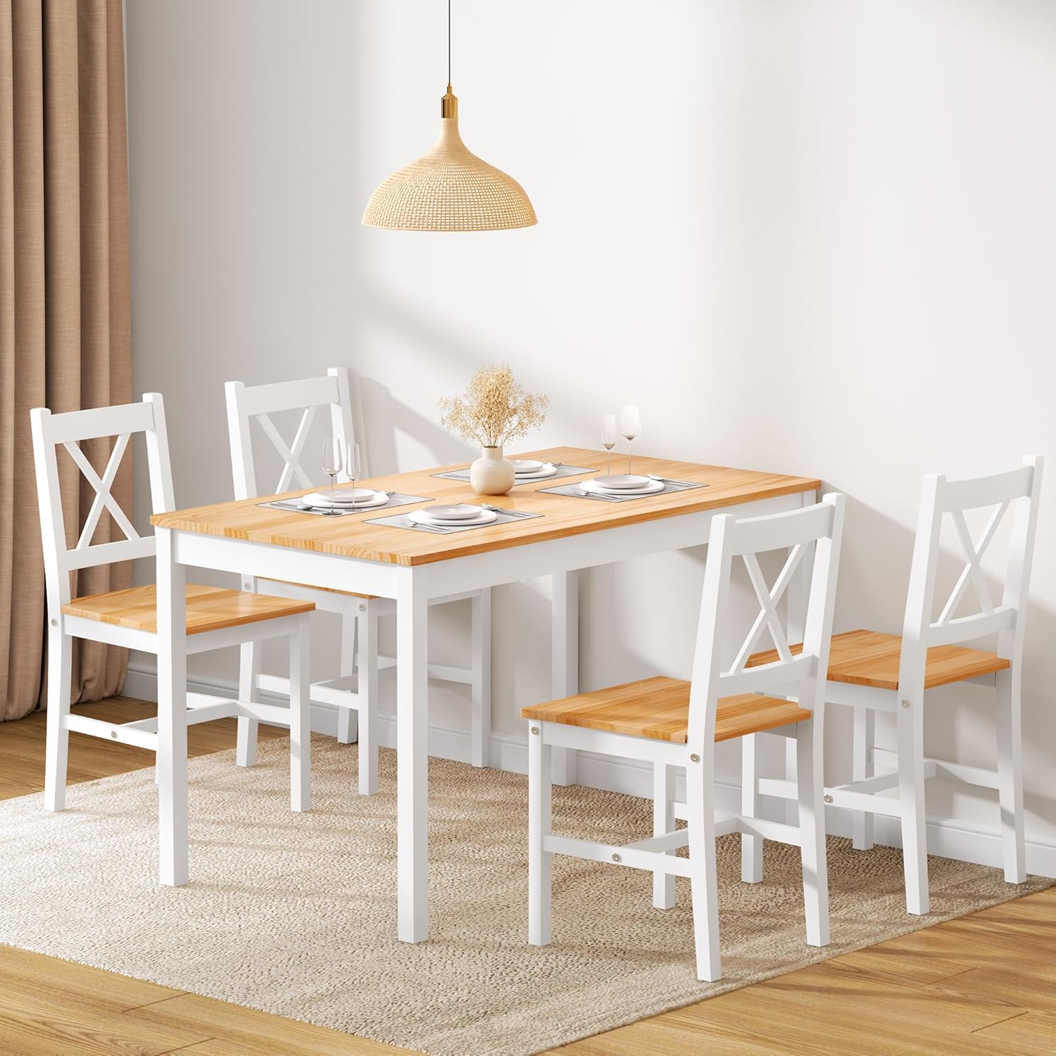 sogesfurniture Kitchen Table and Chairs for 4