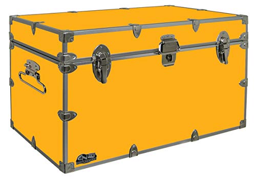 C&N Footlockers - XL Graduate Storage Trunk - Made in the USA - STEEL Footlocker for College Dorm Room & Summer Camp - 32 x 18 x 18.5 Inches (Maroon)