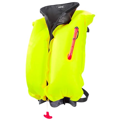 BLUESTORM Cirrus 26 Inflatable Life Jacket PFD for Adults (Coastal Blue) | US Coast Guard (USCG) Approved Automatic Self Inflating Life Vest