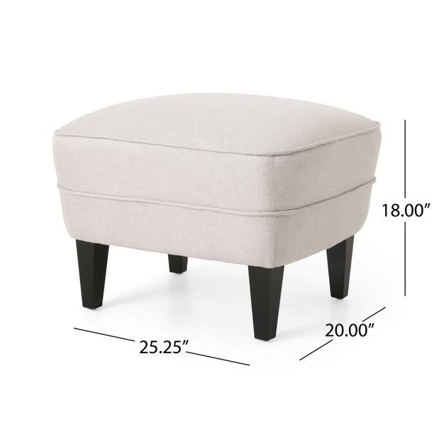Tafton Tufted Club Chair and Ottoman Gray