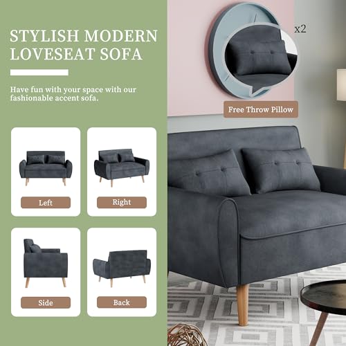 Vongrasig 47" Small Modern Loveseat Sofa