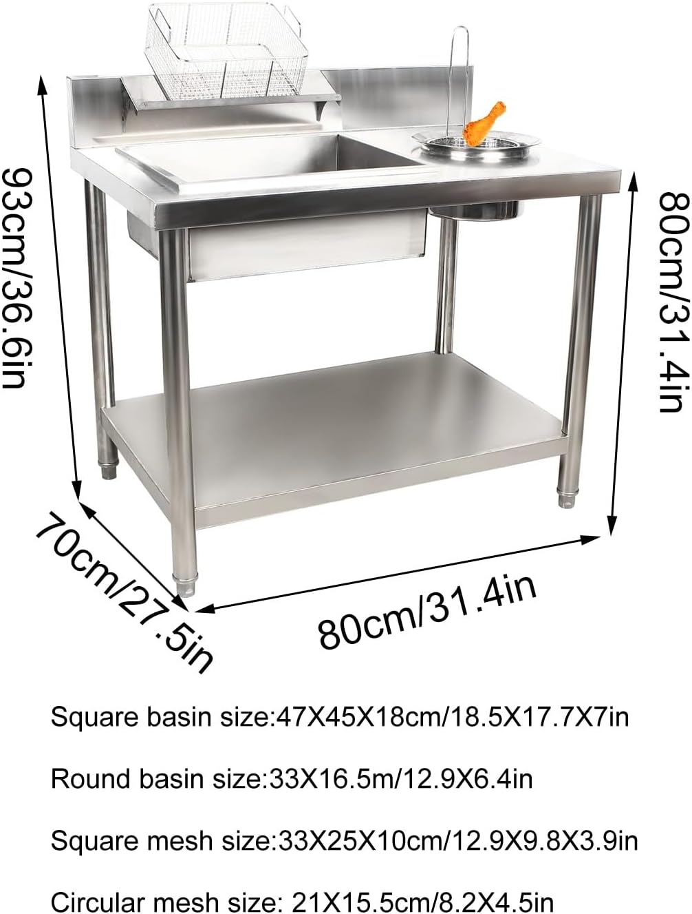 Breading Table Stainless Steel Breading Table