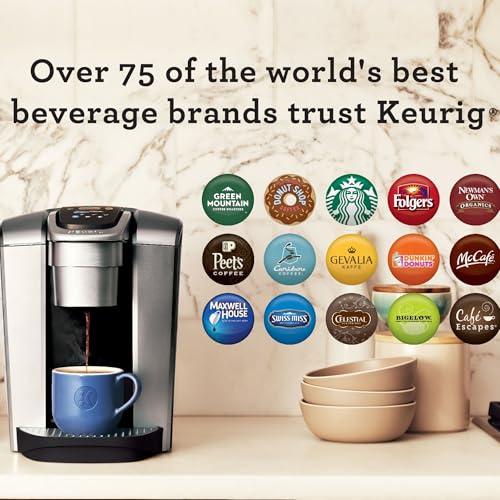 Keurig K-Elite Single Serve K-Cup Pod Coffee Maker, with Strength and Temperature Control, Iced Coffee Capability, 8 to 12oz Brew Size, Programmable