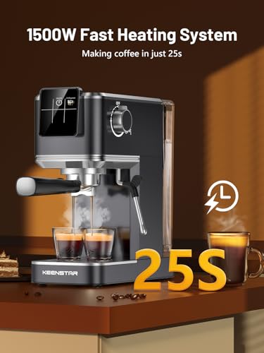 20Bar Espresso Machine with Rapid Cold Brew, Hot & Iced Coffee Machine, Espresso Maker with Milk Frother Steam Wand
