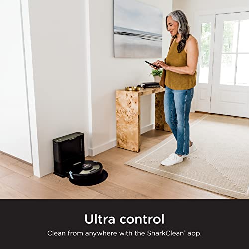 Shark Robot Vacuum & Mop Combo, Powerful Suction, Matrix Plus, 60-Day Debris Capacity, HEPA Bagless Self Empty Base, Sonic Mopping