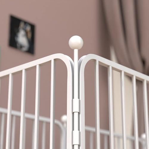 Dog Pen Pet Playpen Panel Pen Bunny Fence Indoor Outdoor Fence Playpen Heavy Duty Exercise Pen Dog Crate Cage Kennel(White)
