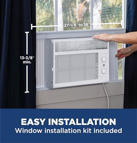 GE Window Air Conditioner Unit, 6,000 BTU for Small Rooms up to 250 sq ft. with Adjustable Fan and Cooling Settings