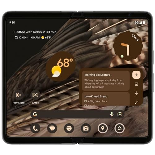 Google Pixel Fold - Unlocked Android 5G Smartphone with Telephoto Lens and Ultrawide Lens - Foldable Display - 24-Hour Battery - Obsidian