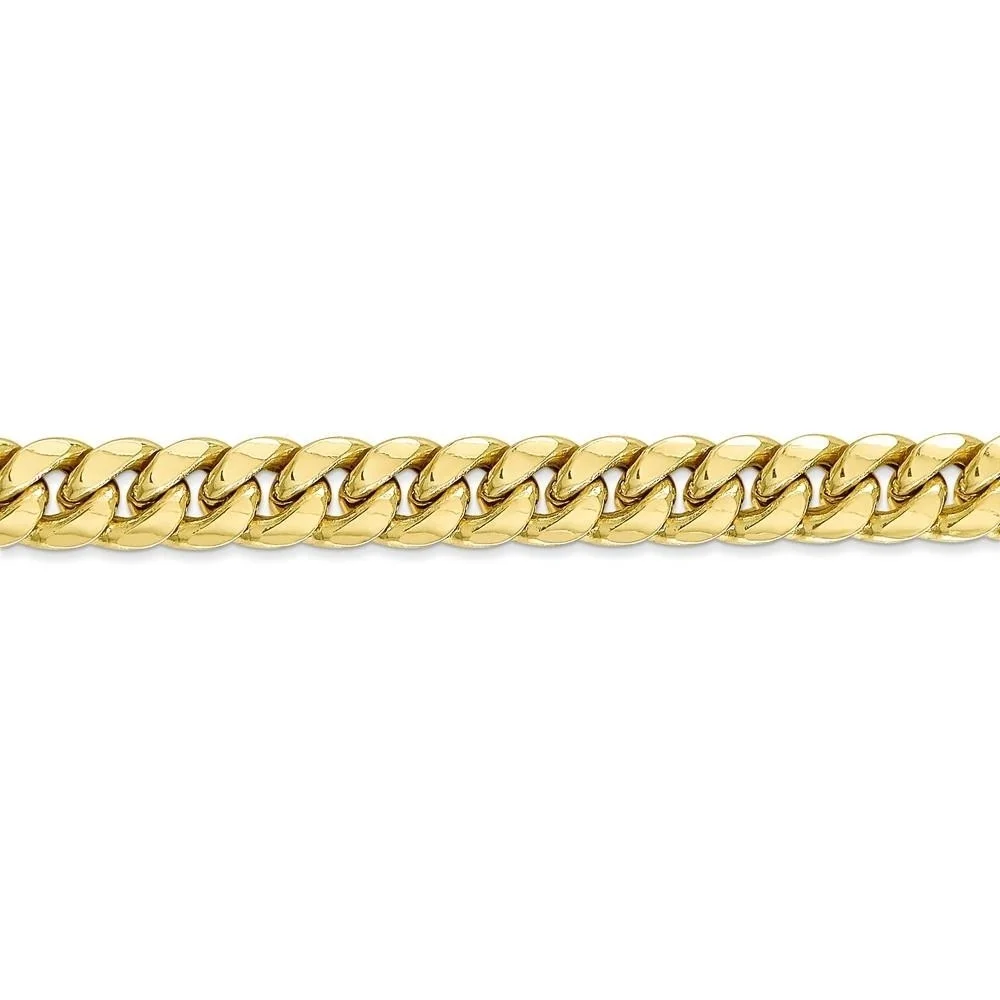 10k Yellow Gold Semi-Solid Miami Cuban Chain