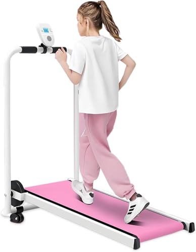 Foldable Kids Treadmill - Self-Propelled Indoor Exercise Equipment for Ages 3-15