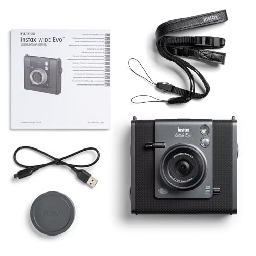INSTAX Wide EVO 2-in-1 Instant Film Camera and Printer, Rear LCD Screen, 10 Lens and 10 Film Filters, Wide-Angle Lens Function