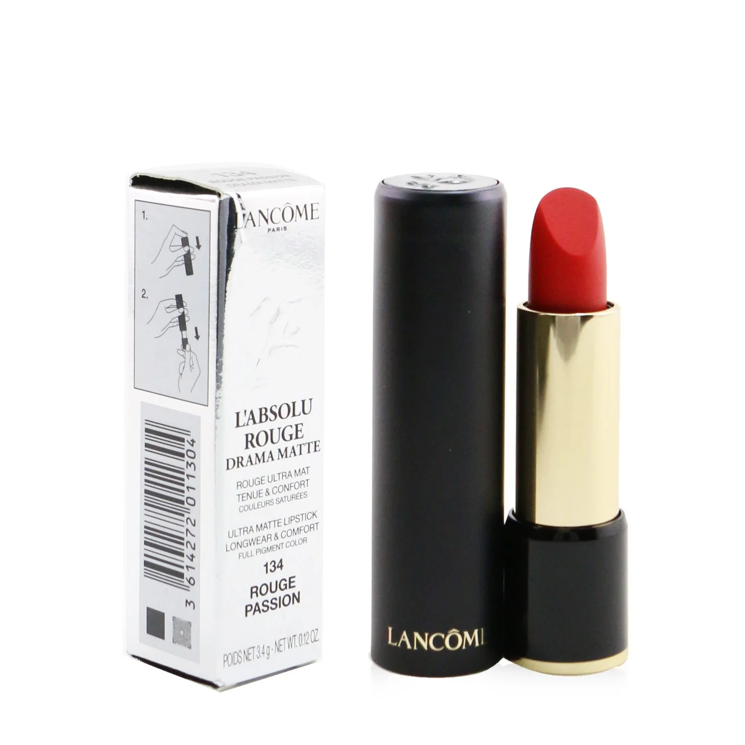 Lancome L'Absolu Rouge Cream Lipstick - # 144 Red Oulala  3.4g/0.12oz