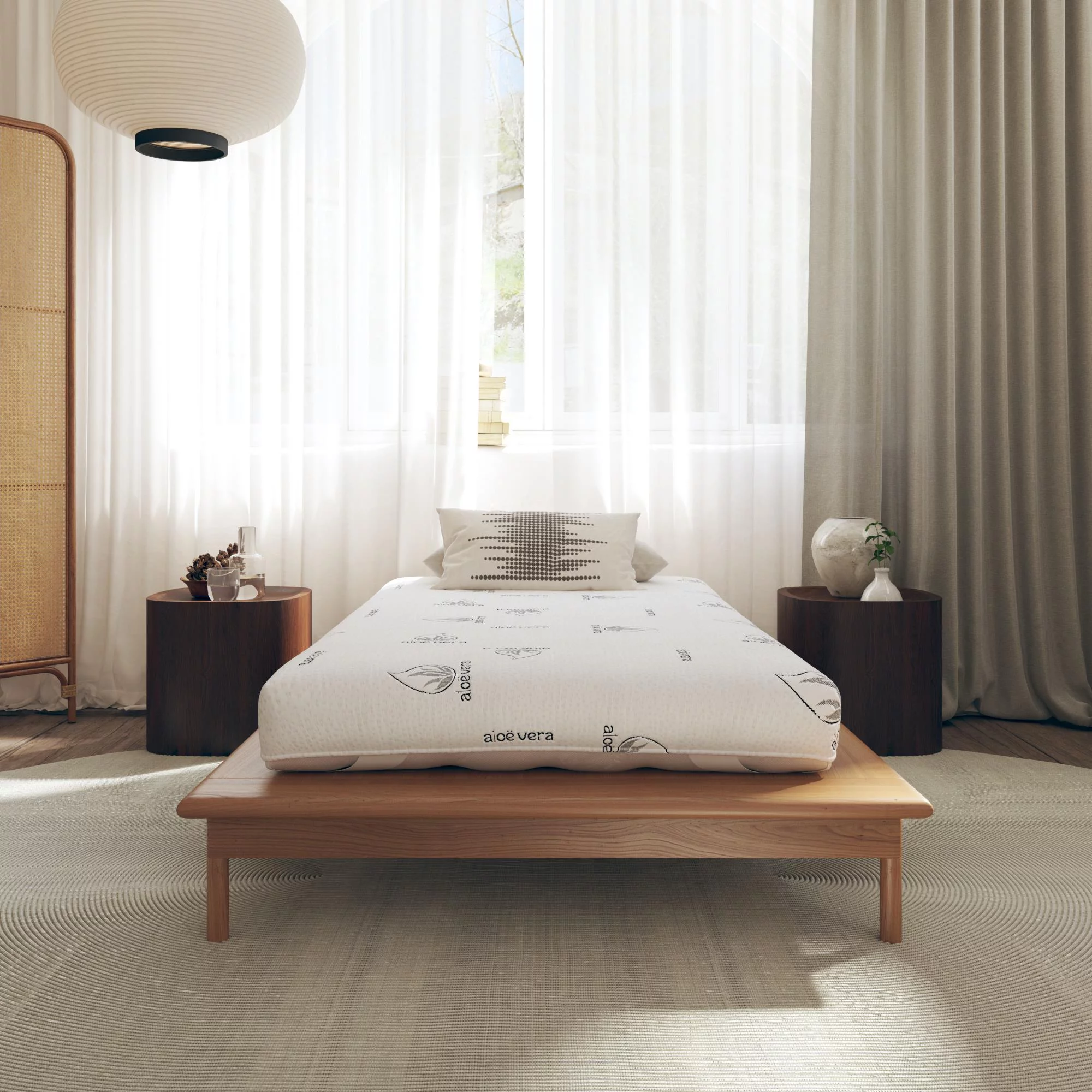 Signature Sleep Honest Elements 7" Natural Wool Mattress with Organic Cotton and Micro Coils, Twin Size, [bed_twin] - Curated Treasures Market