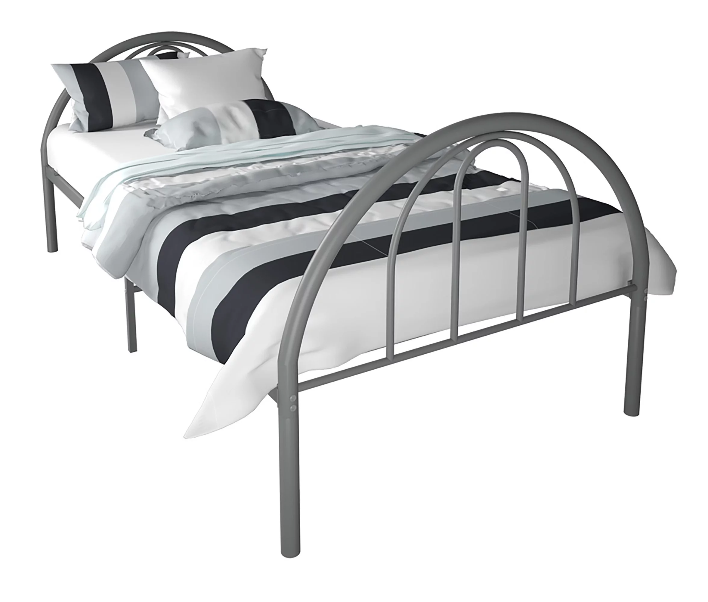 BK Furniture Brooklyn Classic Metal Bed, Twin, Pink