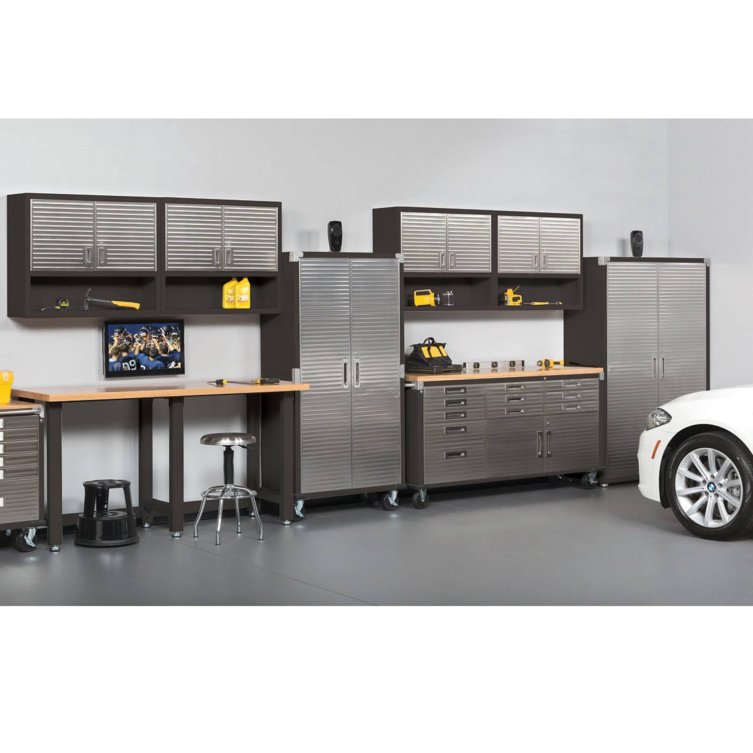 Seville Classics UltraHD Tall Storage Cabinet - Graphite