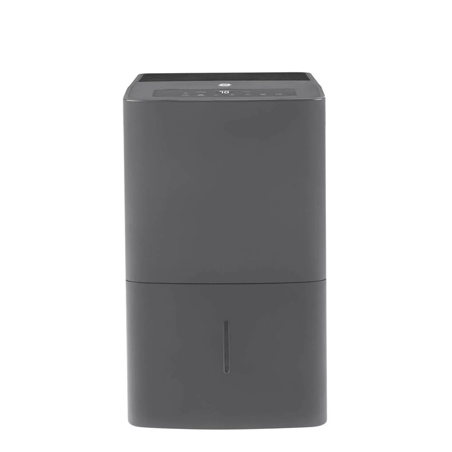 GENERAL ELECTRIC 50-Pint Portable Dehumidifier with Built-In Pump, Gray, Factory Reconditioned