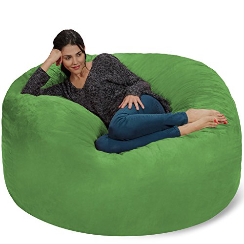Chill Sack Bean Bag Chair - 5' Giant Memory Foam Lounge Chair with Soft Microfiber Cover – Cozy Furniture for Living Room, Dorm