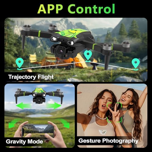 M18LCD Drone with 1080P Camera 45&deg; Adjustable Lens Brushless Motor Rechargeable LCD Remote Foldable RC Quadcopter for Beginners