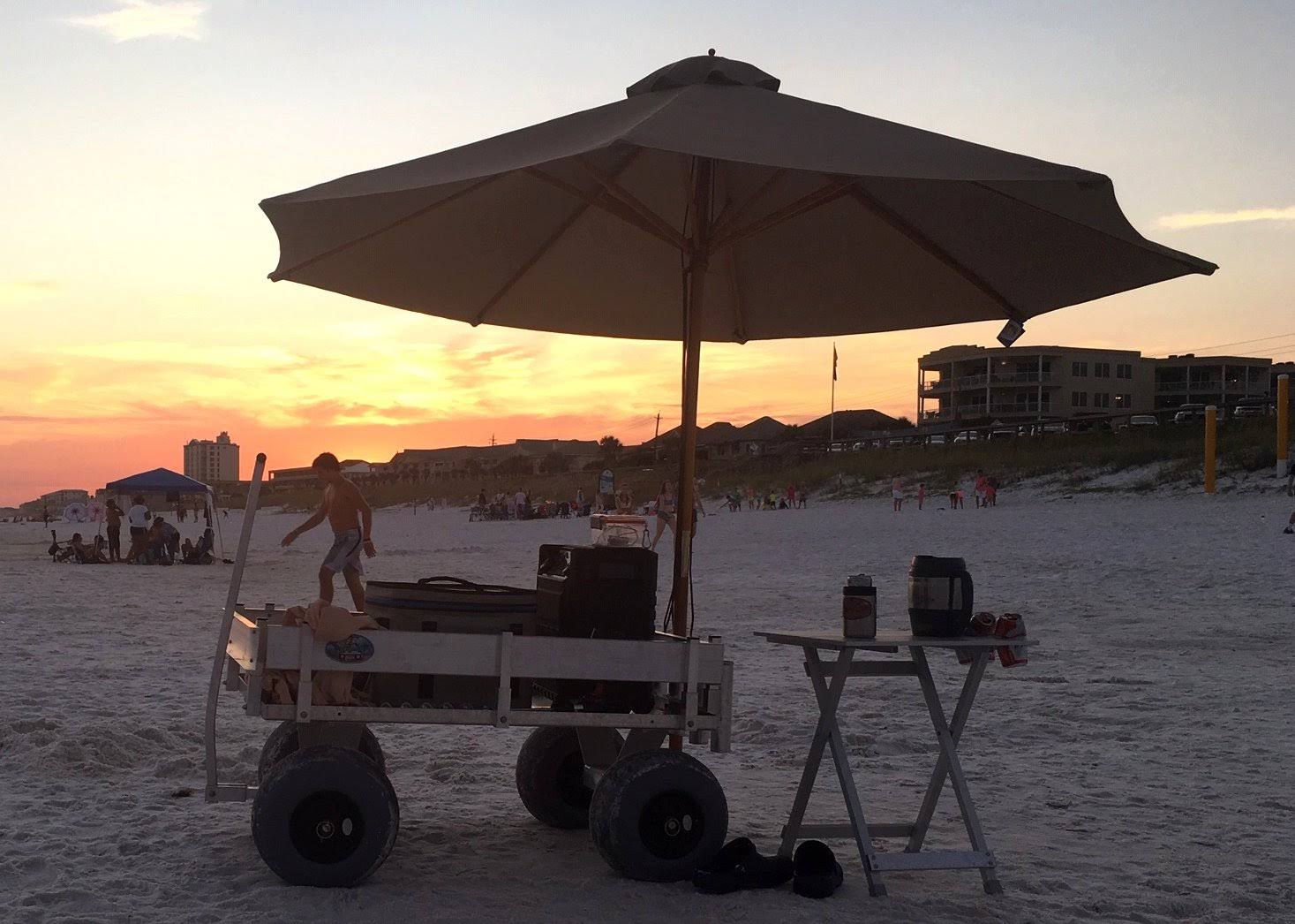 Alumacart Big Kahuna Beach and Fishing Wagon Rust Resistant with Rod Holders, ALUM115