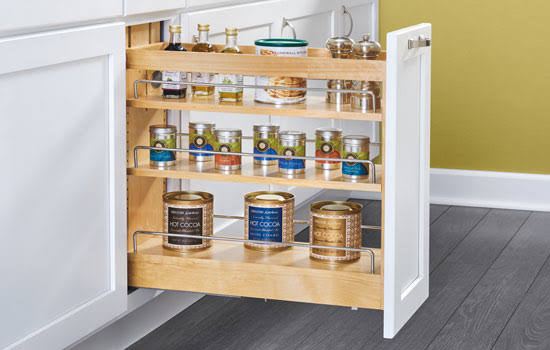 Rev-A-Shelf 448-BDDSC-11C 11 inch Door/Drawer Base Soft Close Cabinet Organizer