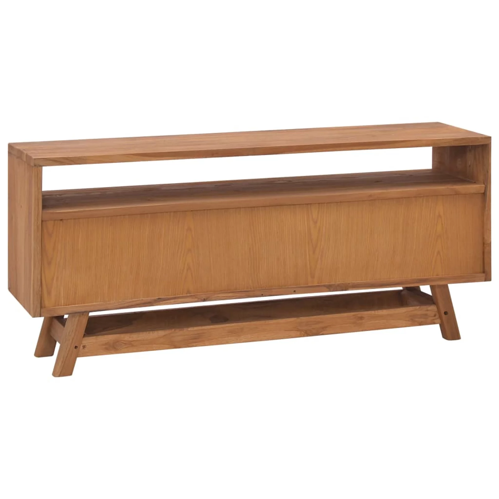 Walmeck TV Cabinet 43.3"x11.8"x19.7" Solid Teak Wood