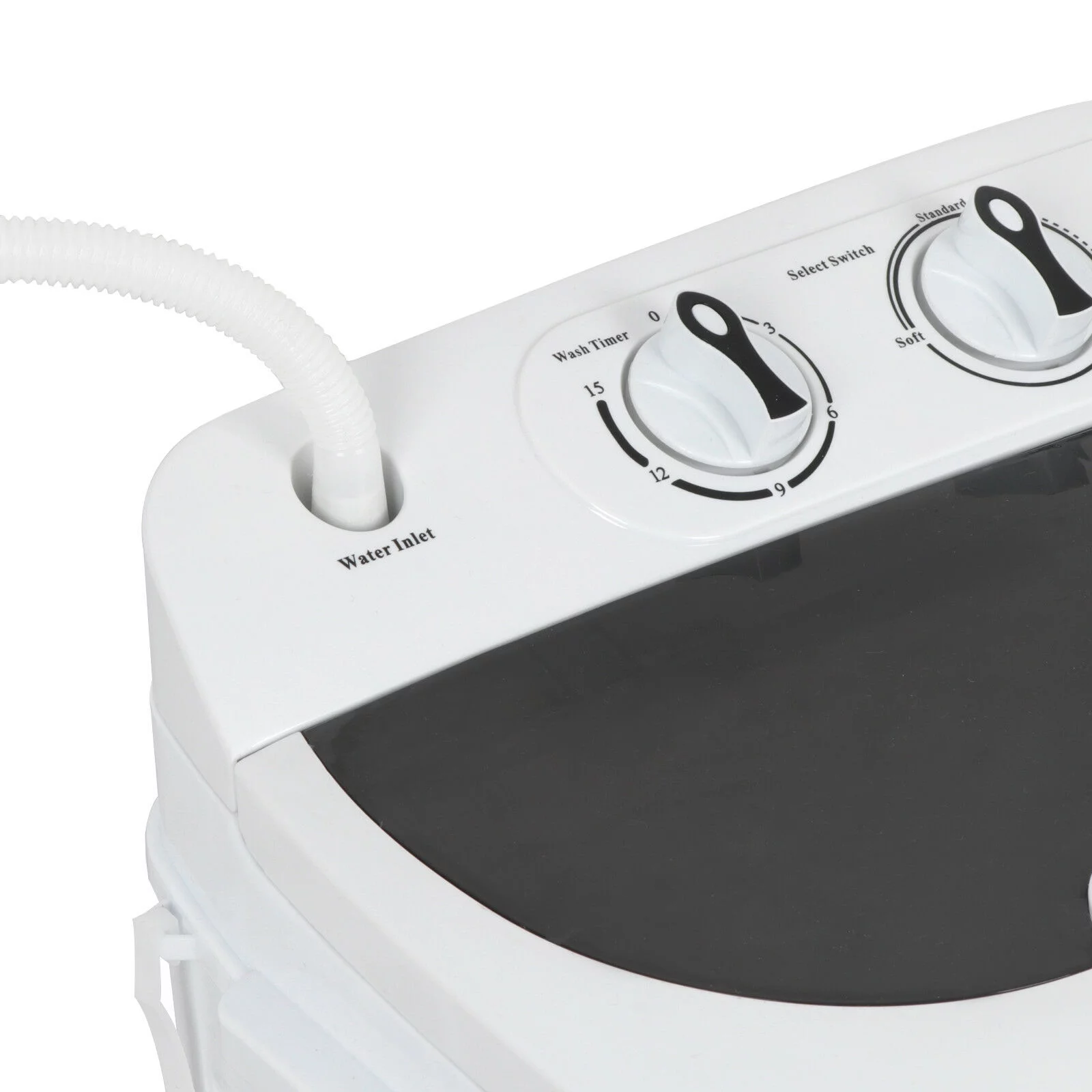Portable Compact Twin Tub Wash Machine Washing&Spin Cycle 13Lbs Top Load Washer