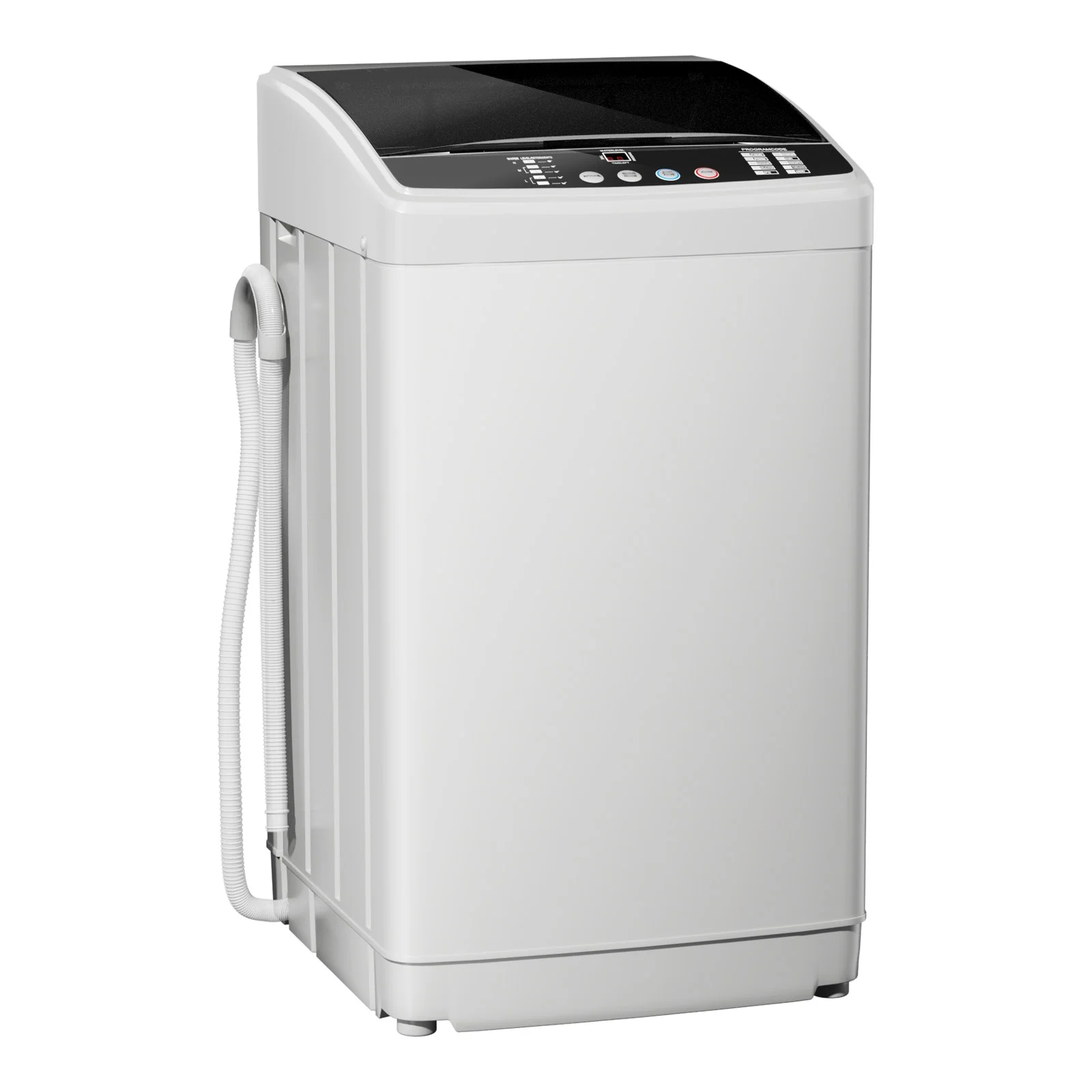 TABU Washer and Dryer Set, 19lbs Full Automatic Washing Machine with Drain Pump and 13lbs Portable Dryer (White) - Curated Treasures Market