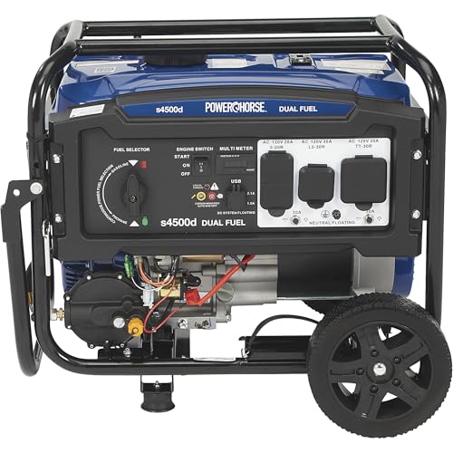 Powerhorse Portable Dual Fuel Generator with Electric Start, 9500 Watts