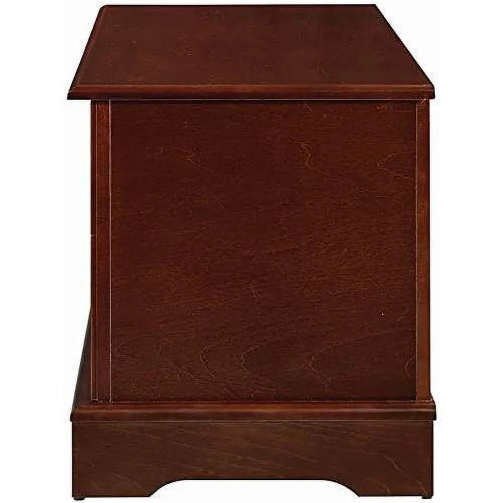 Cedar Lined Wood Storage Blanket Chest Trunk, In Warm Brown