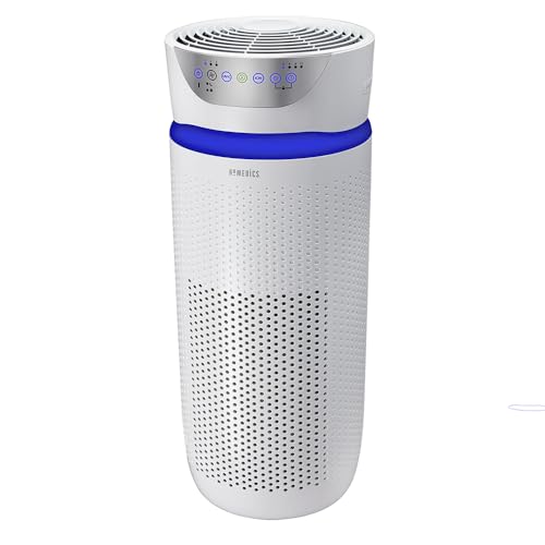 Homedics 5-in-1 UV-C Air Purifier - 360-Degree HEPA Filter for 1,659 Sq Ft, Extra Large Air Purifiers for Bedroom and Home, Essential Oil Pads