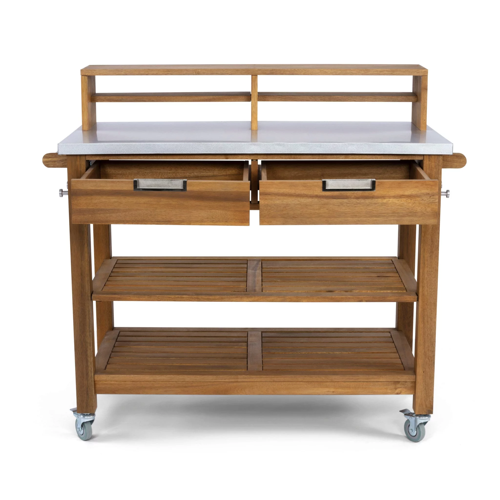 Homestyles Maho Brown Wood Potting Bench