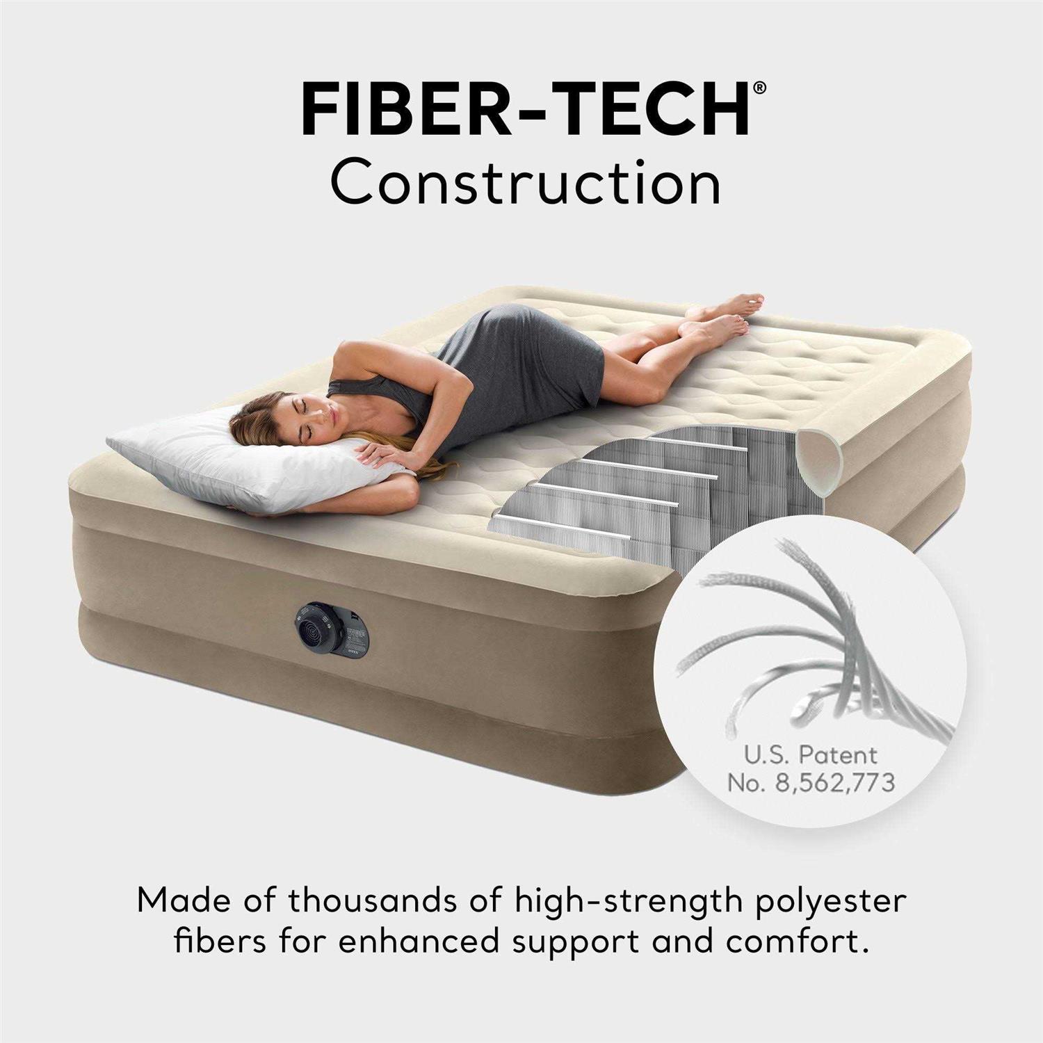 Intex 64427ED Dura-Beam Deluxe Ultra Plush Air Mattress w/Built-in Pump - Sports Supplies Online Store