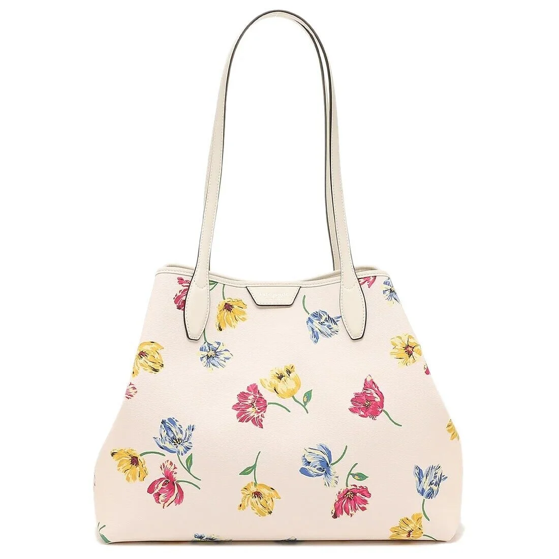 Kate Spade Sutton Large Tote Bag Ivory Tulip Toss Cream Floral Purse KB293 - Radiant Selections