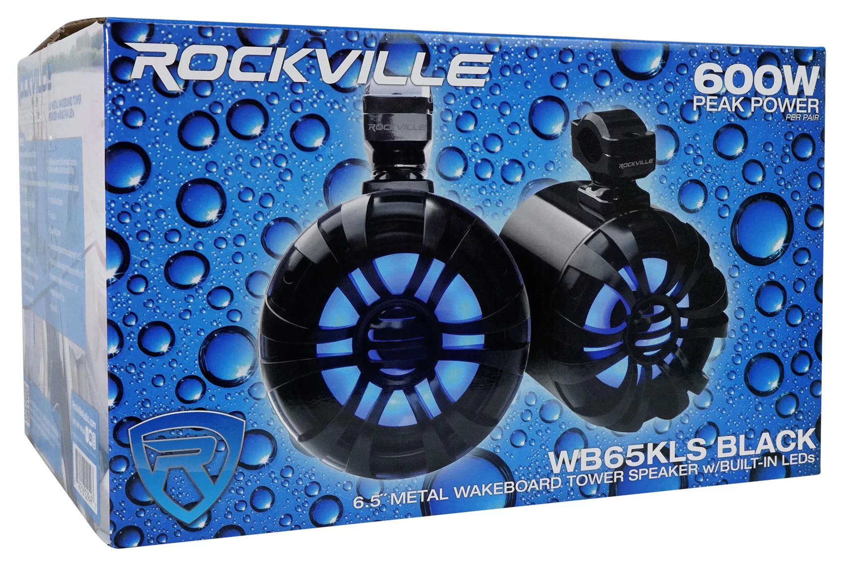 (4) Rockville 6.5" LED Black Tower Speakers+Hifonics Amp+Bluetooth RZR/ATV/UTV