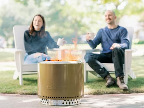 Solo Stove Bonfire 2.0 with Stand, 19.5 Inch Smokeless Fire Pit with Removable Ash Pan - Portable Outdoor Fire Pit