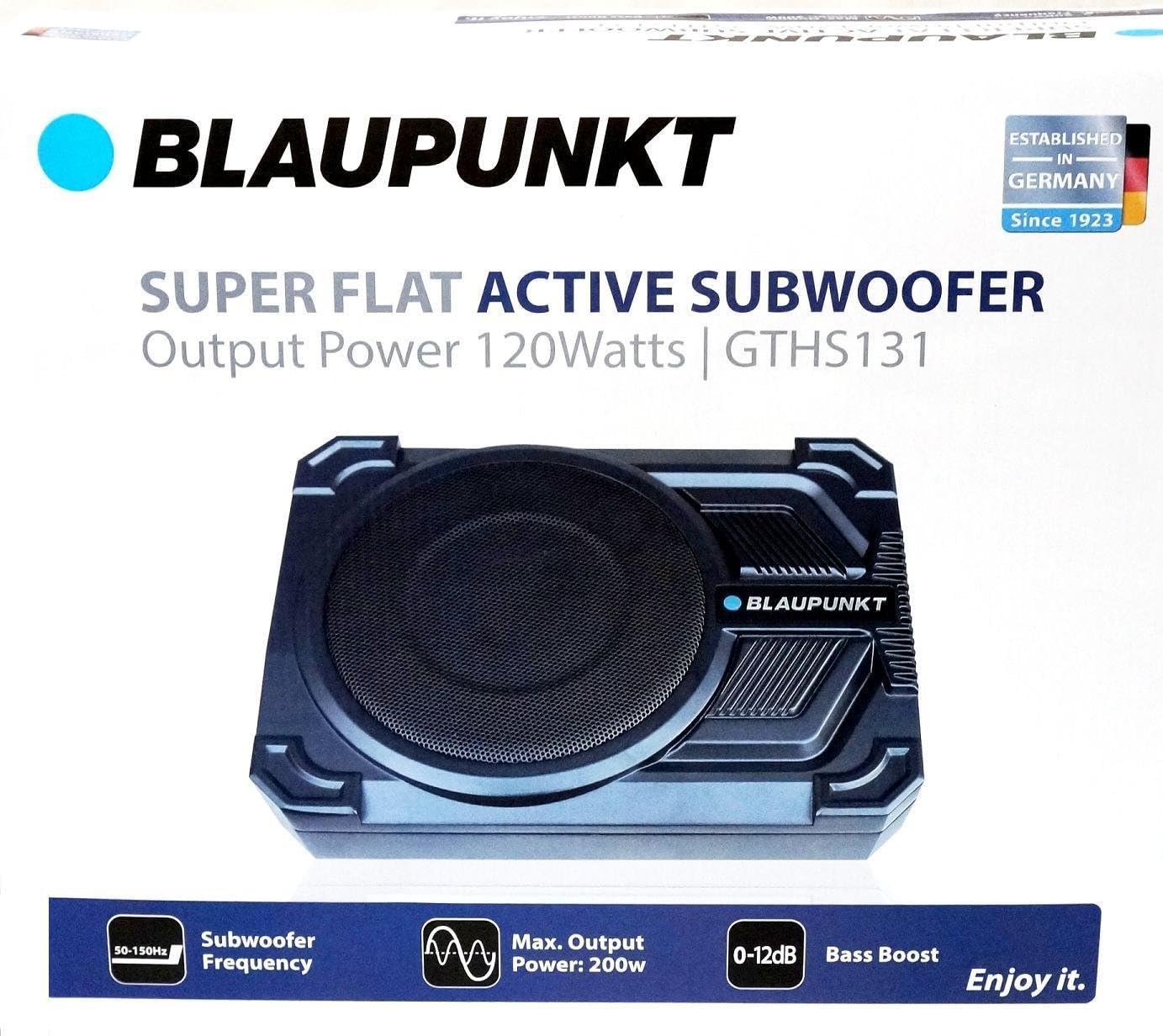 BLAUPUNKT GTHS131 200W 10 CAR Under SEAT Super Slim Powered SUBWOOFER Enclosed