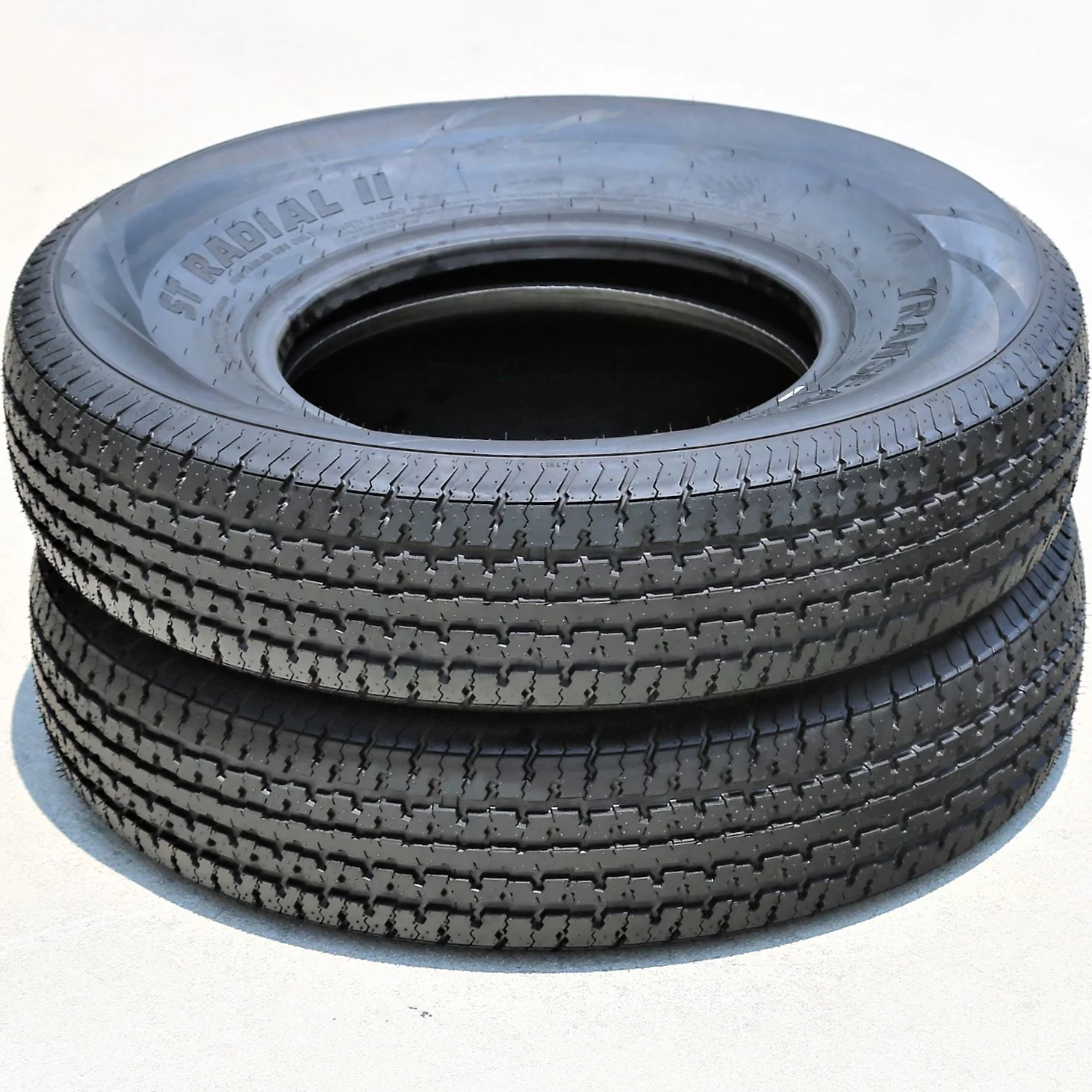 Pair of 2 (TWO) Transeagle ST Radial II Steel Belted ST 205/75R15 Load E (10 Ply) Trailer Tires