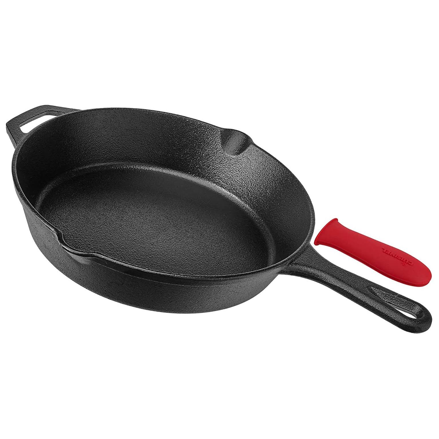 Pre-Seasoned Cast Iron Skillet 3-Piece Chef Set 8-Inch 10-Inch 12-Inch Oven Safe