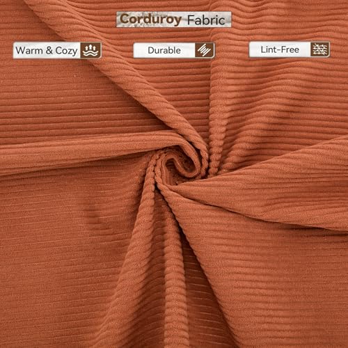 Convertible Sleeper Sofa Bed with Cylindrical Pillow, Corduroy Folding Mattress Couch with Fixed-Shape Frame